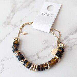 Loft Tortoiseshell Print Pull Tie Bracelet